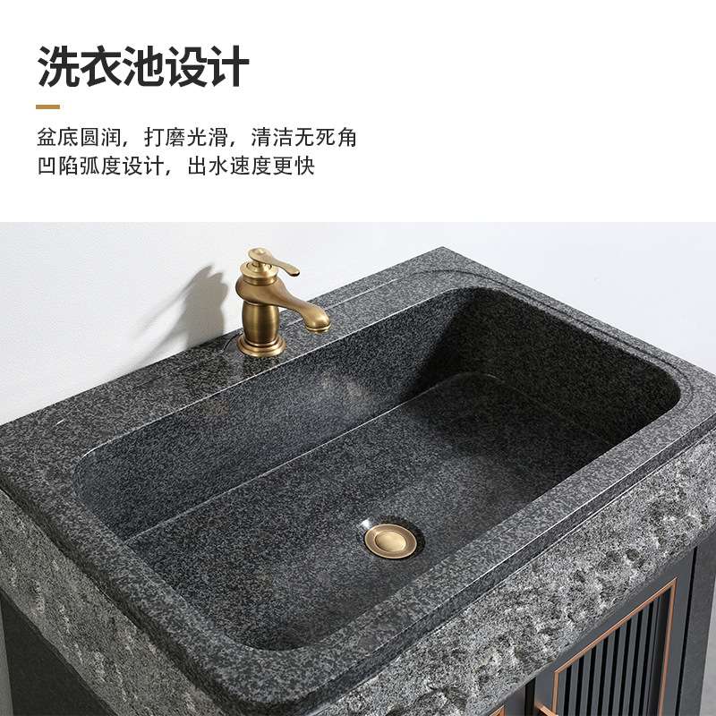 户外石材洗手台盆大理石水池水槽石头室外家用花园庭院子别墅空池