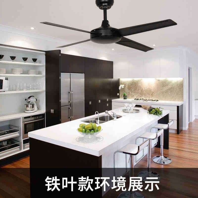 艾梵登家用客厅吊扇无灯风扇灯黑色美式复古商用工程吊扇静音风扇