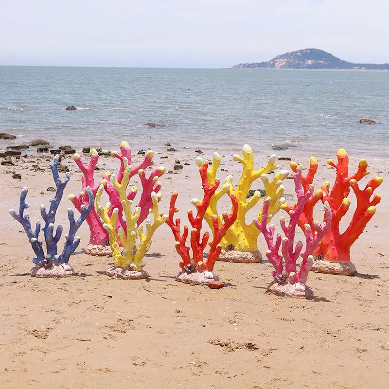 玻璃钢海洋系列雕塑仿真海螺海草海星贝壳摆件园林景观装饰小品
