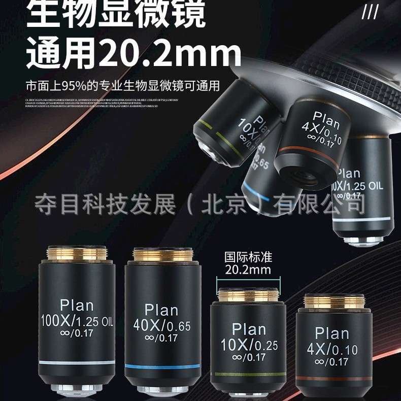 平场无限远物镜奥林巴斯高档显微镜PLAN20.2MMRMS生物显微镜镜头