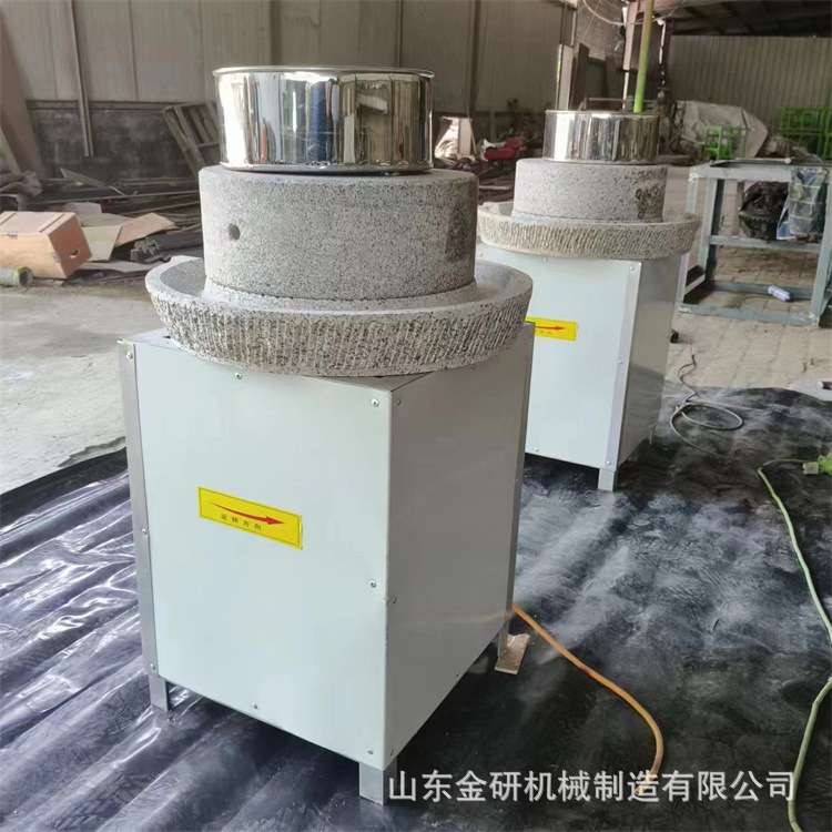 60型号电动芝麻香油石磨机 豆浆米浆石磨机  艾草纯天然石磨机