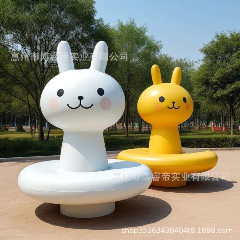 玻璃钢座椅动物造型商场休息区等候坐凳户外公园创意广场休闲椅子