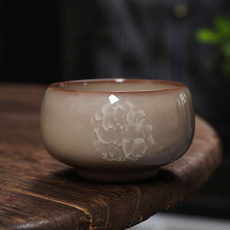 冰花猪油冻主人杯单杯青瓷茶杯高端茶盏中式品茗杯杯子遇水化冰