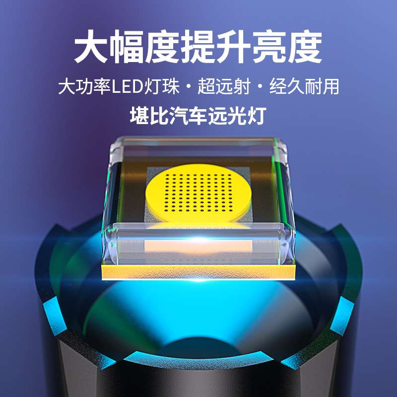 跨境新品多功能应急破窗安全锤充电伸缩调焦超亮远射铝合金手电筒