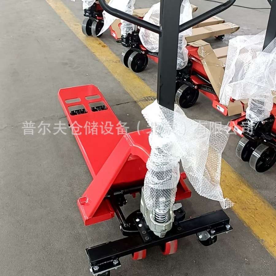 普尔夫非标可订超窄手动液压搬运车地牛手动叉车加宽加长超短