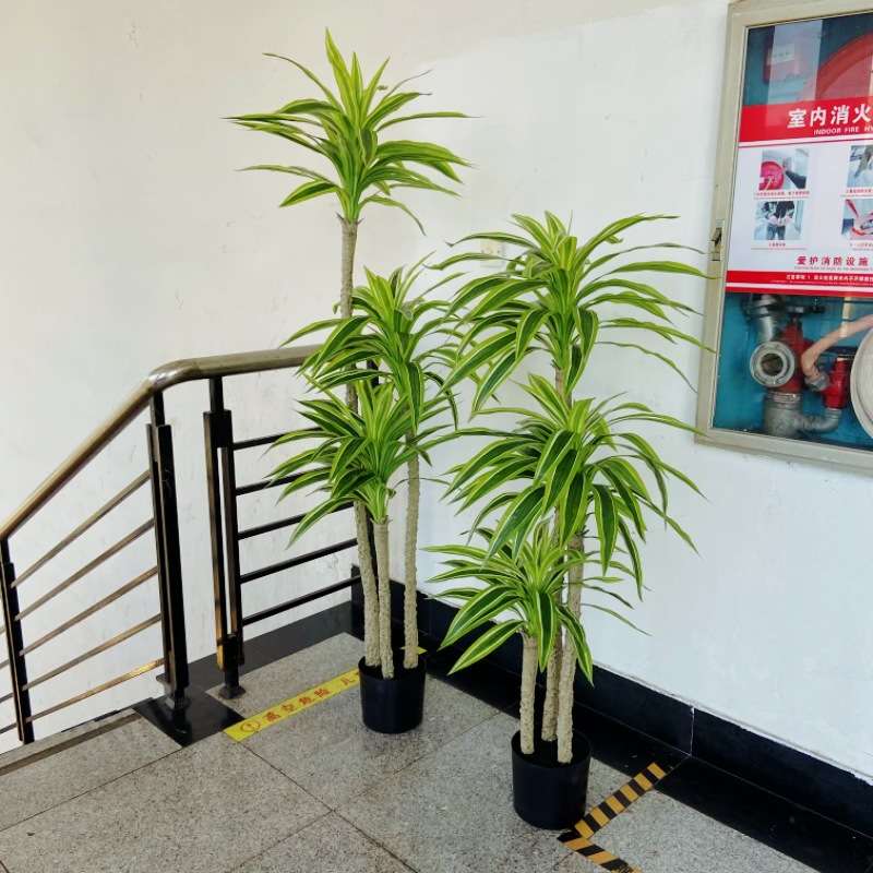仿真香龙血树植物盆栽 高品轻奢小树假树客厅装饰庭院造景摆件