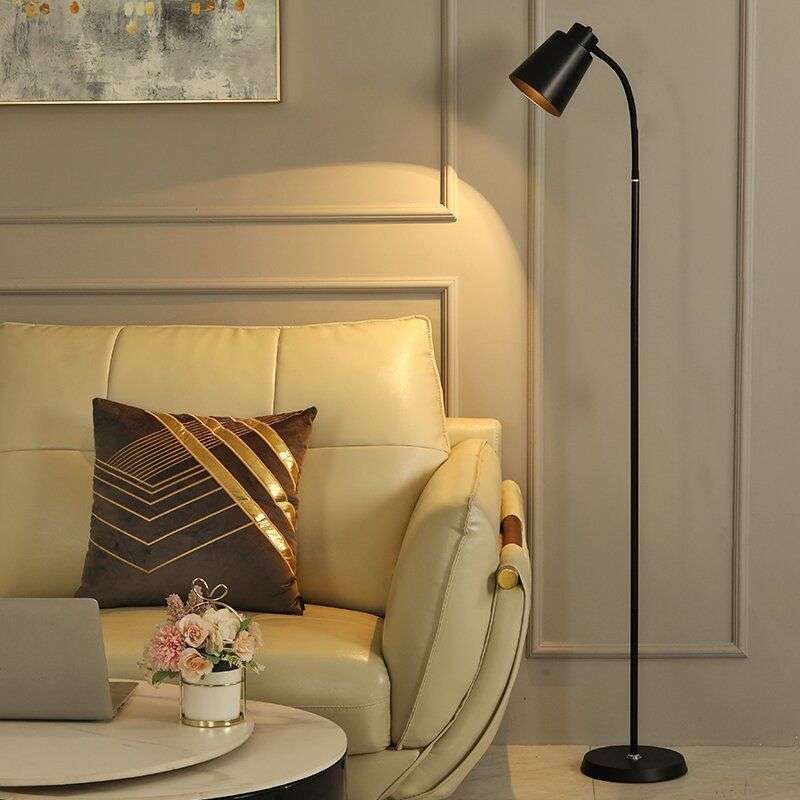 落地灯北欧简约LED客厅卧室床头灯书房阅读灯遙控立地式台灯
