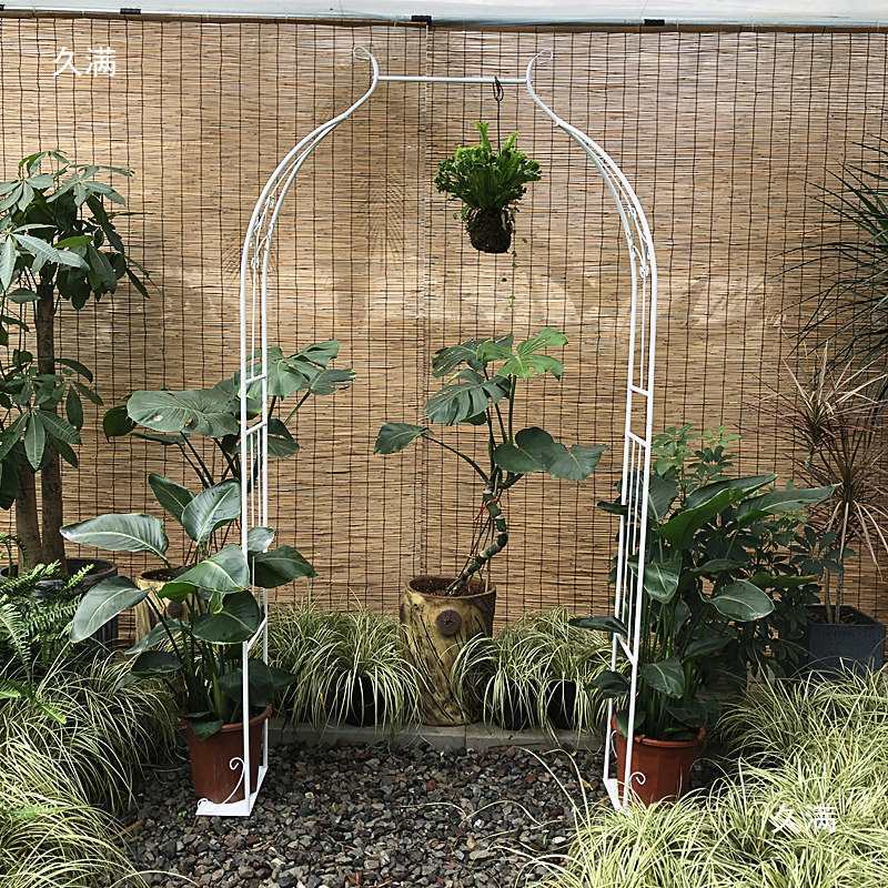 铁艺葡萄架钢管铁线莲月季拱门花架爬藤架子拱形攀爬植物支架户外