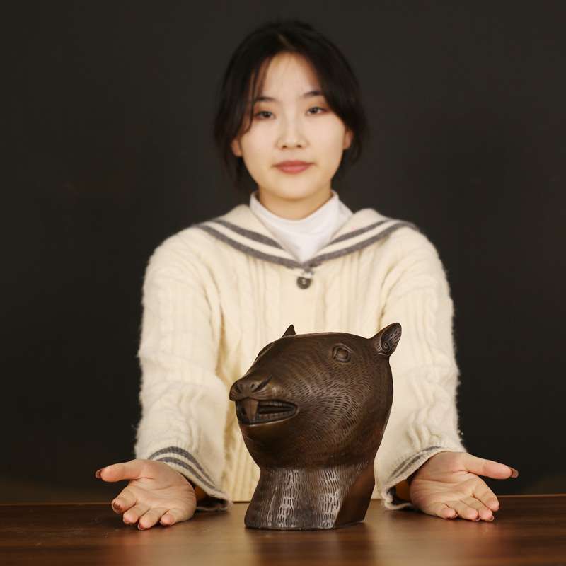 厂家 铜十二生肖兽首摆件家居饰品创意酒柜客厅电视柜玄关摆设