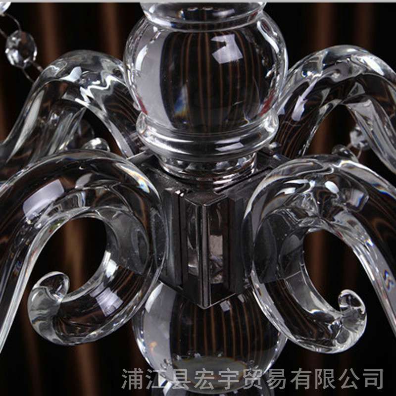 水晶烛台婚庆婚礼餐桌装饰用品蛋糕塔花托插花水晶蜡烛台