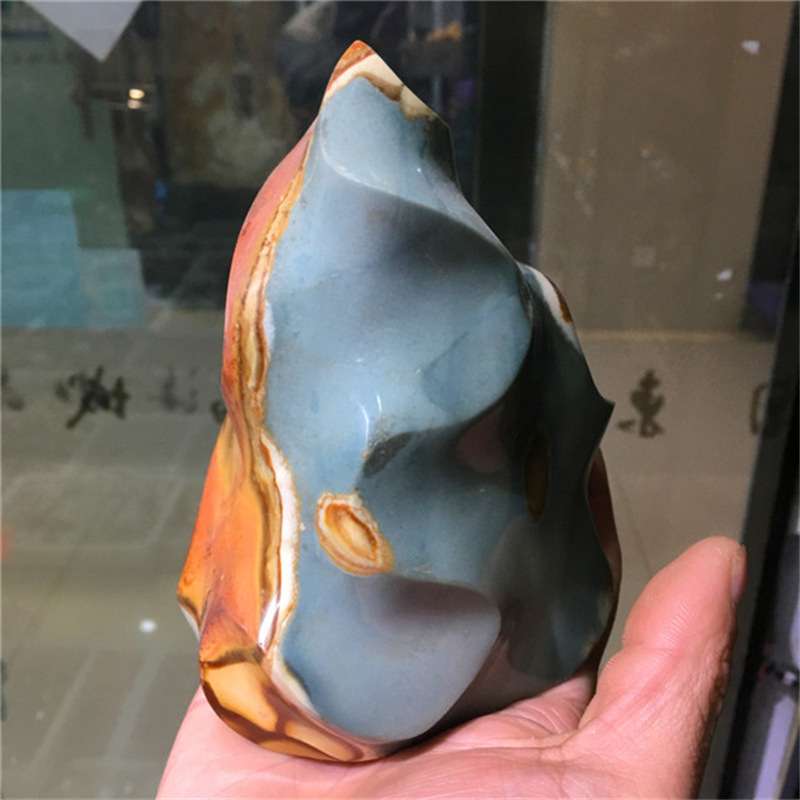 厂家直供天然海洋石火炬原石打磨跨境电商直播家居办公水晶摆件