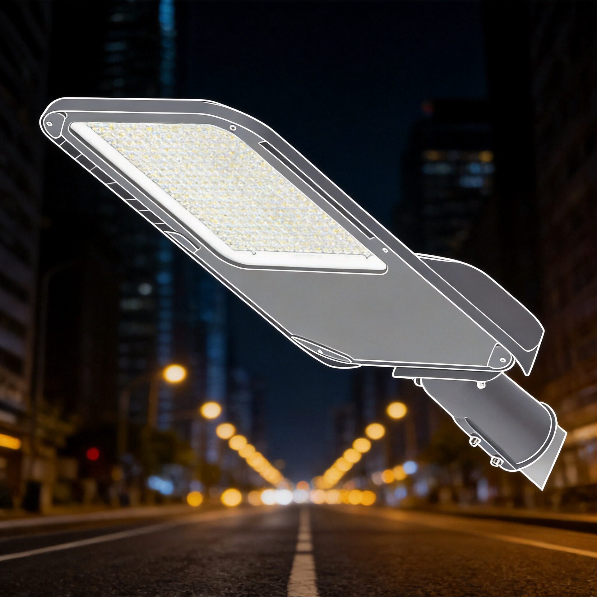 LED路灯50W100W150W200W300W防雷防浪涌道路灯光控路灯