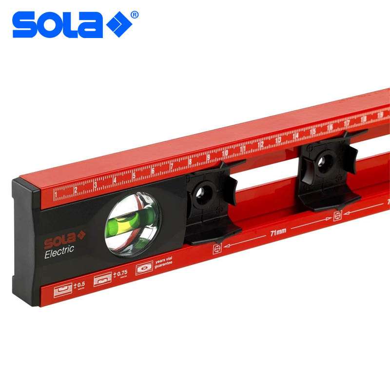 奥地利索拉SOLA进口水平尺精密数字刻度移动标注夜光水银泡管超硬