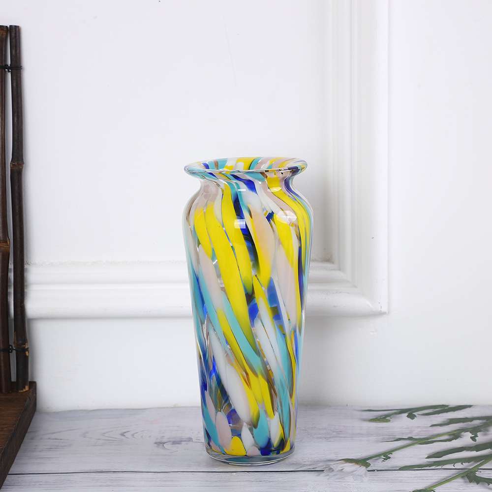 轻奢手工多巴胺色实用好看玻璃花瓶水培花插桌面茶几客厅家居装饰