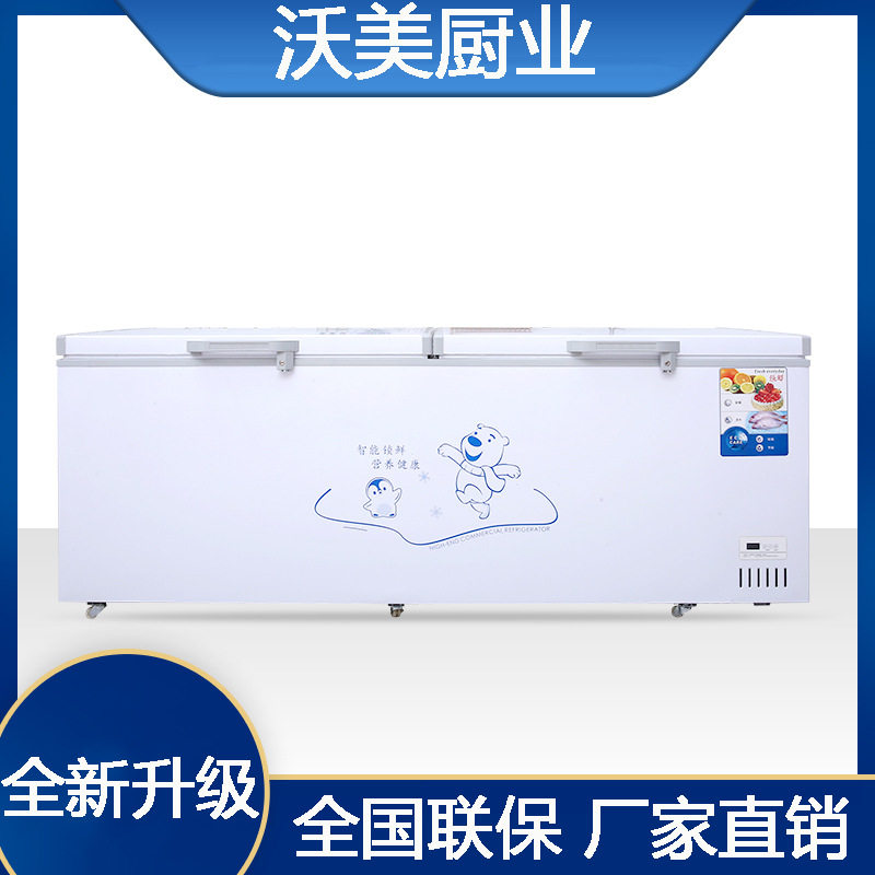 卧式冷藏柜商用大容量冰柜家用冰箱冷冻保鲜双温铜管卧柜