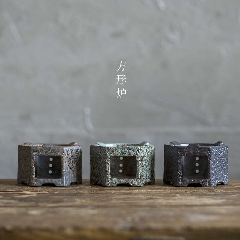 日式复古温茶炉 陶瓷温茶器蜡烛酒精灯茶壶加热炉 茶具配件