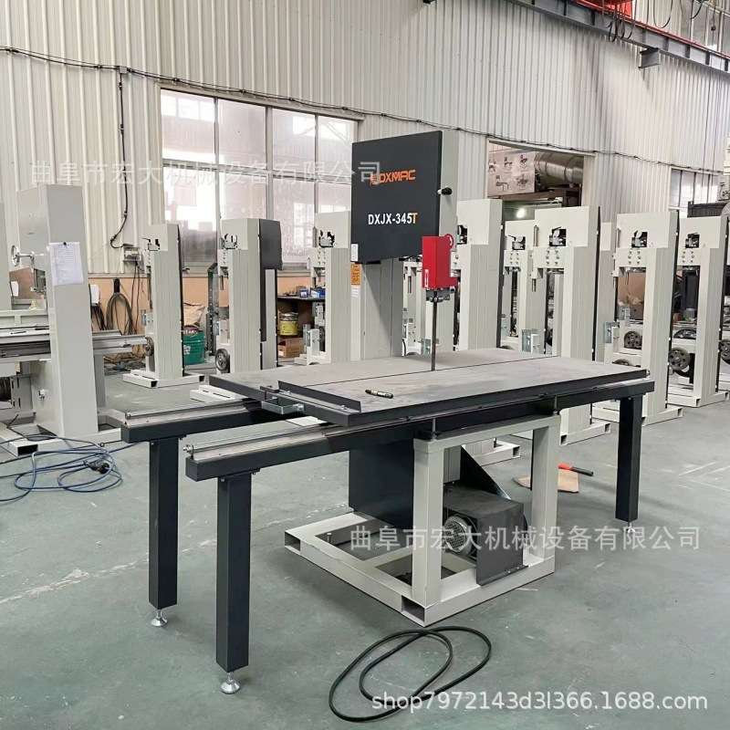 塑料切割用锯条 立式陶瓷管滑轨推台带锯机 立式木工锯