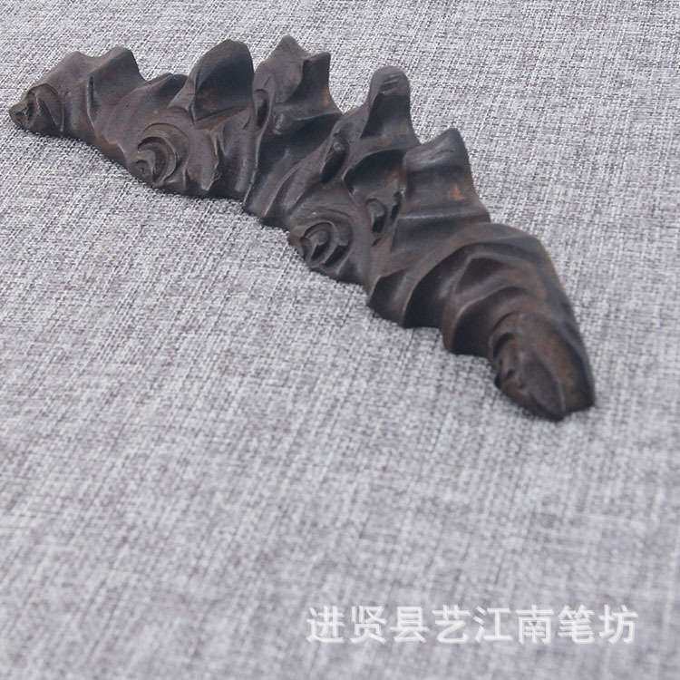 毛笔文房四宝根雕笔架笔托笔搁木笔挂 放置毛笔黒梓木毛笔架摆件