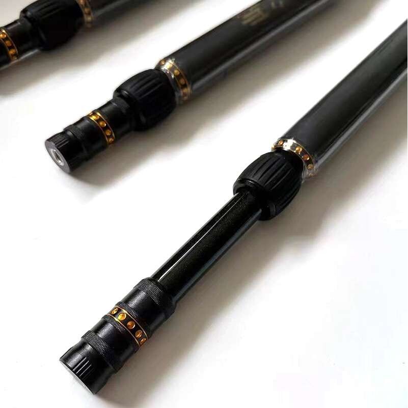 新款黑坑抄网杆EVA双把手内防转抄网杆超轻超硬碳素黑坑鲤鱼飞抄