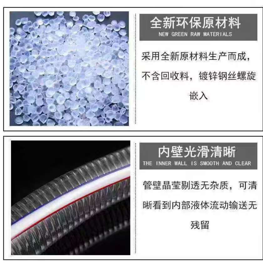 现代牌 时代牌PVC透明钢丝管内径16mm/25mm/32mm/38mm/40mm-30kg
