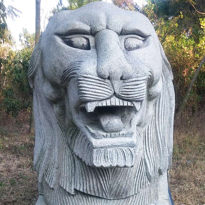 石雕大门摆件石狮子青石狮子安装设计大理石汉白玉雕刻仿古石狮子