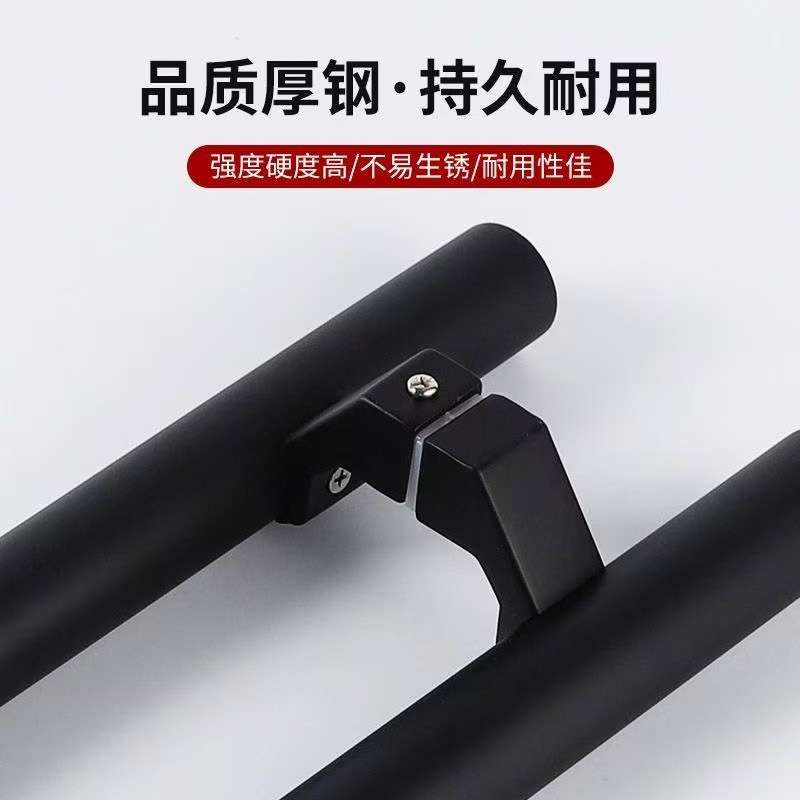 玻璃门把手不锈钢拐脚圆管偏位有框门马蹄脚拉手通用拉手