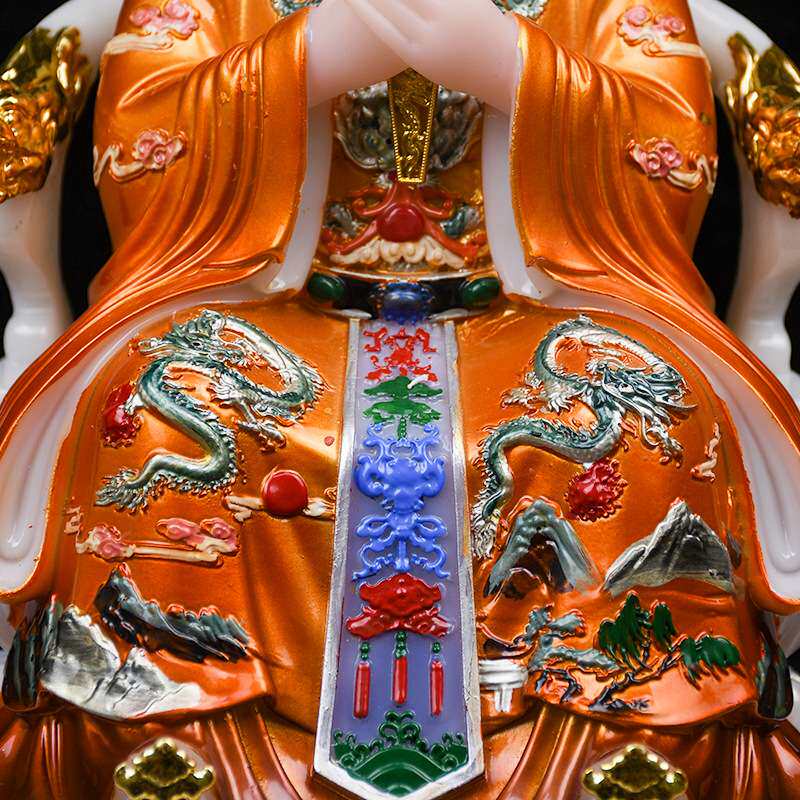 玉帝汉白玉神像摆件玉皇王母道家玉皇大帝王母娘娘家用居家供奉