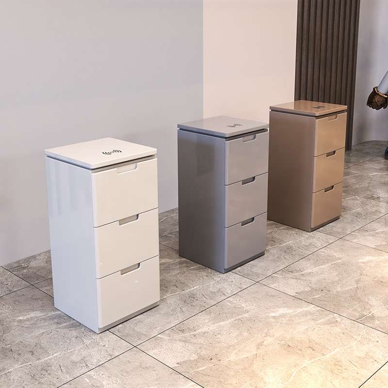 新款日式美发店工具柜发廊工具车理发店烫染专用推车实木镜台柜子