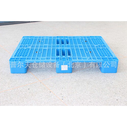 Warehouse Storage Grid Surface Three Runners Plastic Pallets