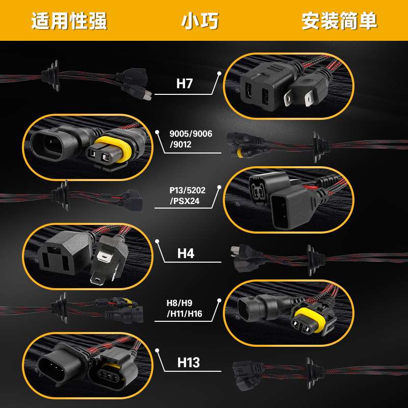 cn360 C6P解码器led汽车大灯H1 H4H7H11 H13车灯防频闪故障消除器