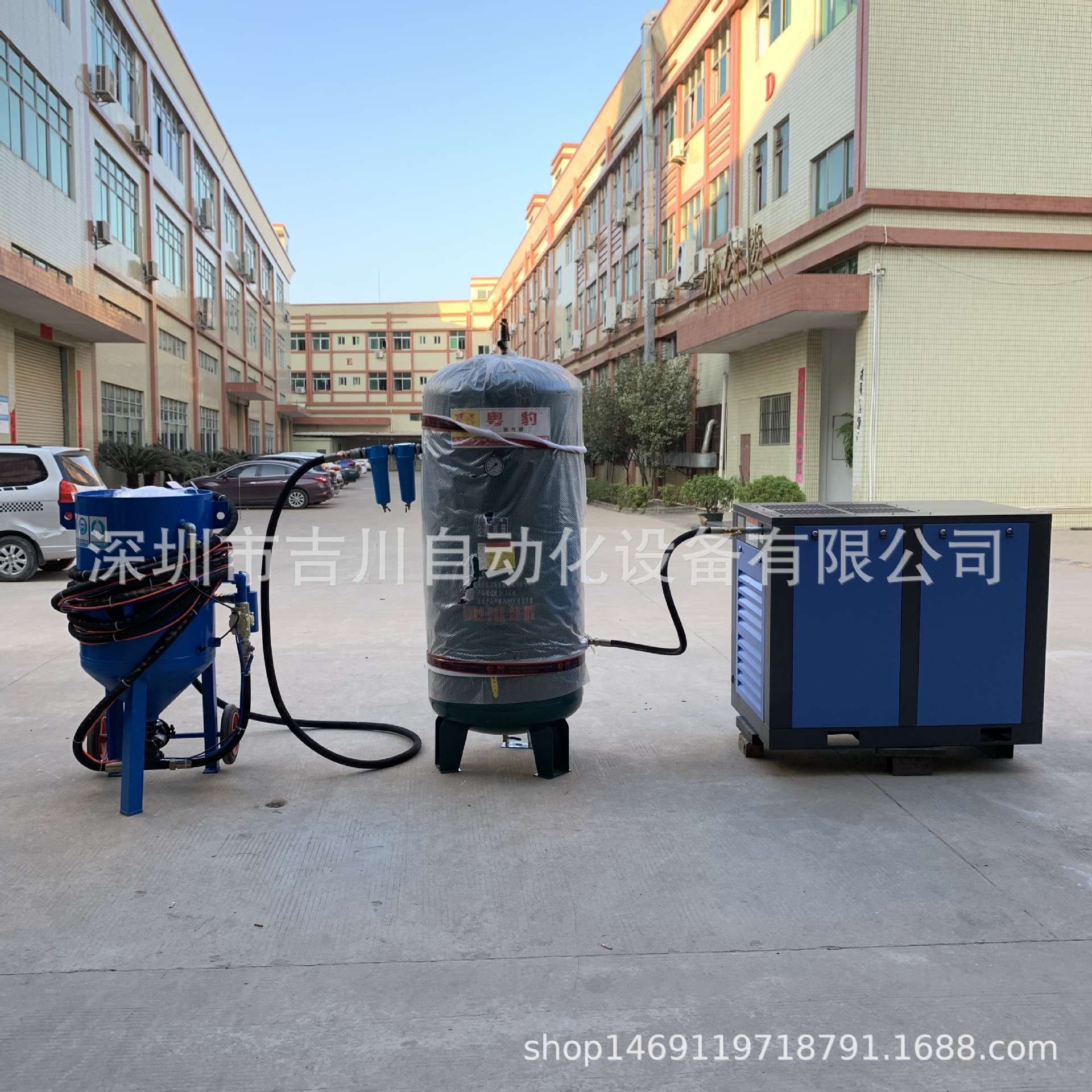 移动喷砂机开放式除锈翻新喷砂罐钢结构车体管道高压移动式喷砂机