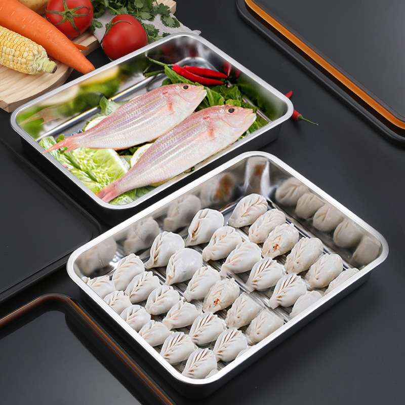 304不锈钢饺子盒 保鲜冷冻盒创意厨房酒店家用冰箱专用面条收纳盒