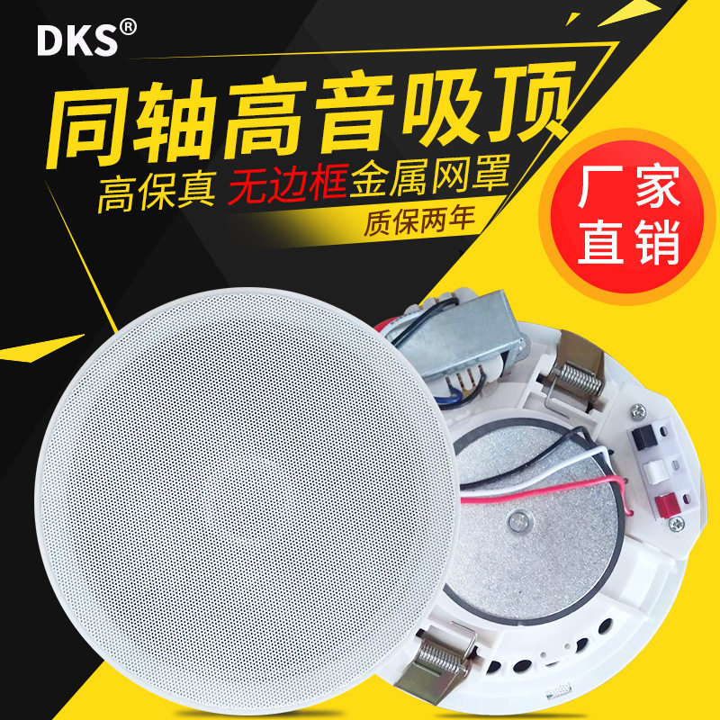 厂家直销定阻定压两用吸顶喇叭家庭影院吸顶音箱同轴音响套装商用