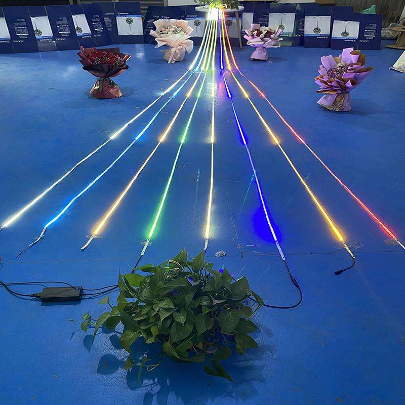 1婚庆道具流星雨灯带led灯条流水追光跑马灯婚礼舞台背景星空吊顶