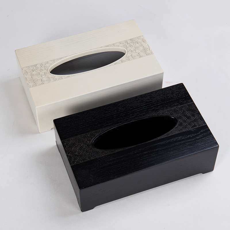 纸巾抽纸盒 欧美风格家居用具橡木纸巾盒创意工艺品 制作