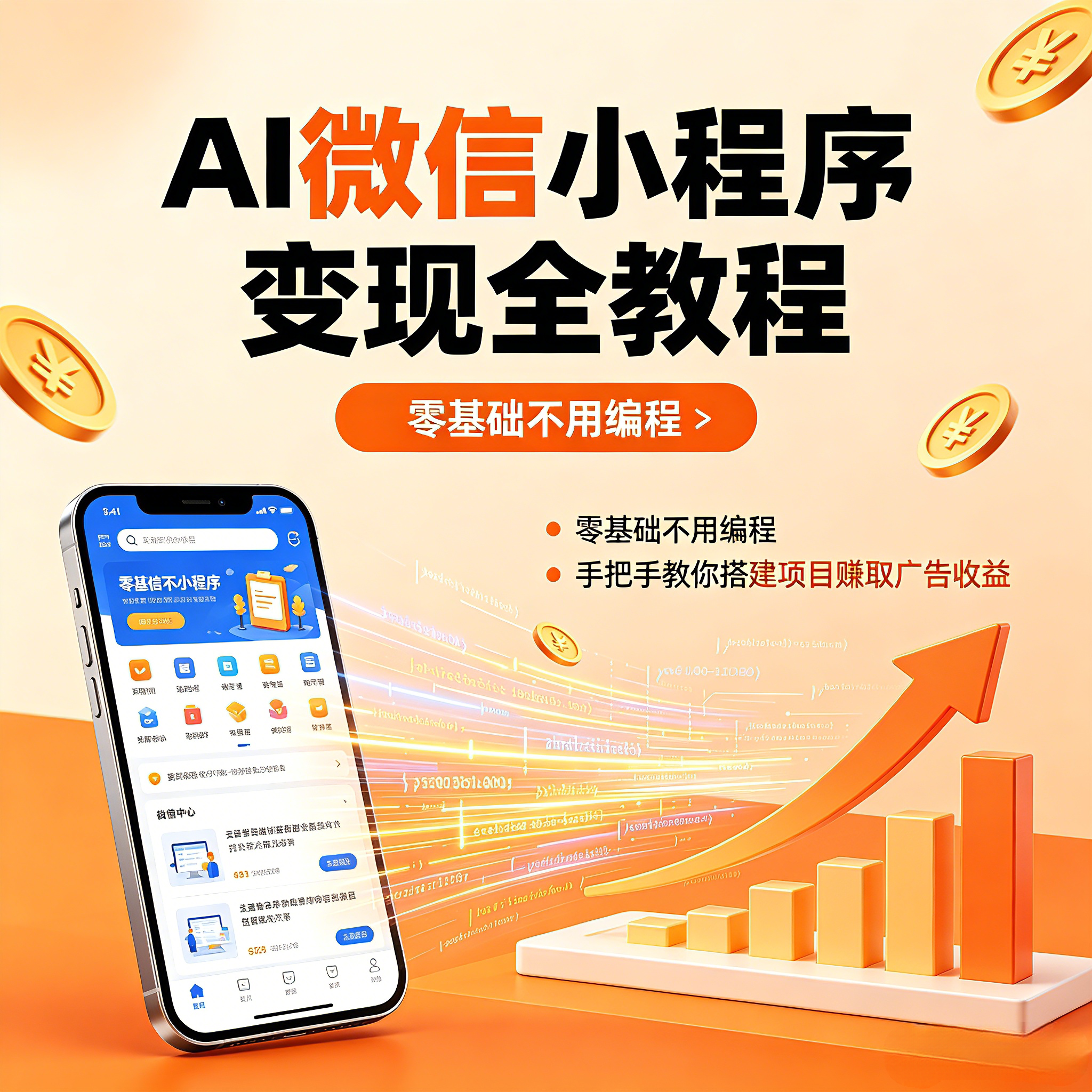 完整 AI 小程序搭建教程 微信端变现玩法 零基础实操教学新品