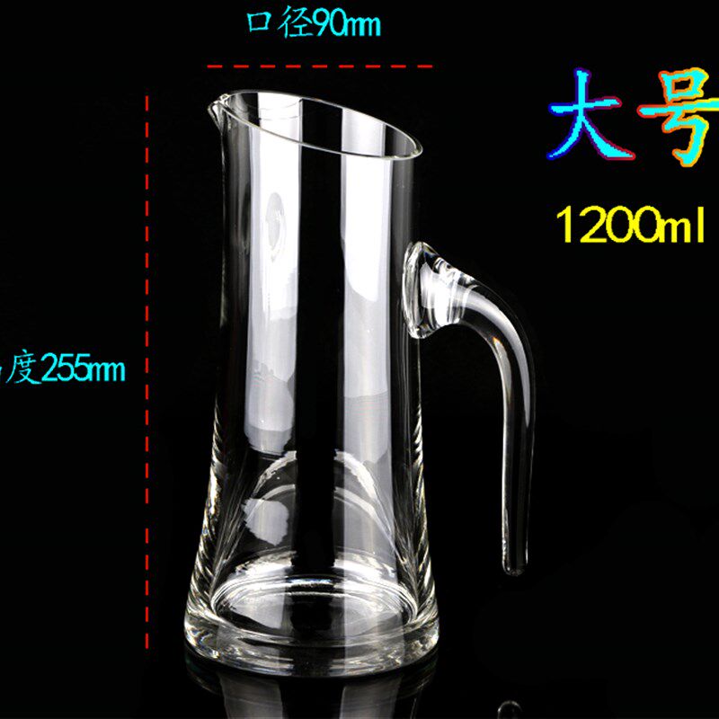 带把分酒器 无铅玻璃盛酒器红酒果汁水壶大号扎壶 葡萄酒欧醒酒器