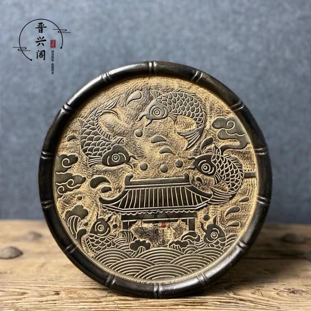 天然青石仿古石雕干泡茶盘茶台茶桌茶海茶空间中式古典复古陈设