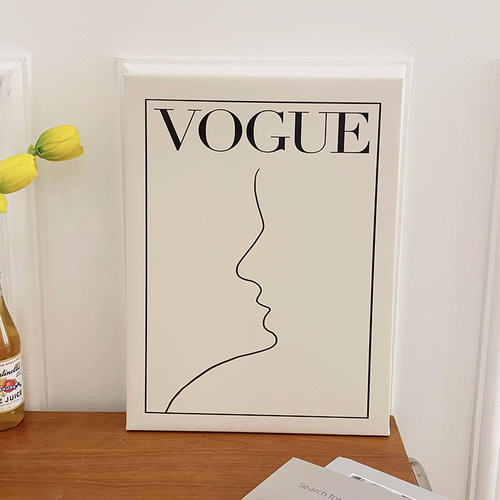 VOGUE北欧艺术小众挂画电视柜摆件抽象线条装饰画背景墙装饰摆台
