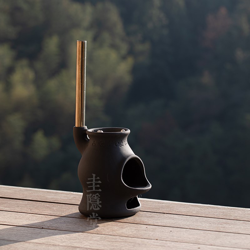 圭隐堂粗陶炭炉炭柴两用煮茶炉家用户外围炉煮茶壶砂锅火锅取暖炉