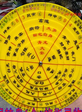 七层小六壬起课盘诸葛亮奇门马前课转盘 抽象造型新中式家居装饰
