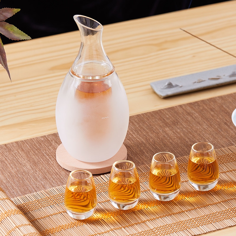 哲品日式清酒具套装恒温壶分酒器高硼硅玻璃酒杯泡酒专用酒瓶乐醒
