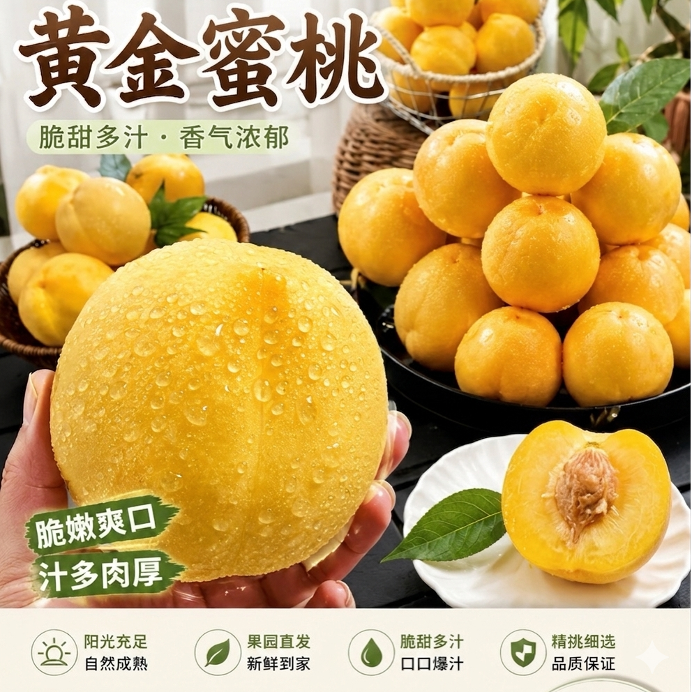 蒙阴油桃脆甜多汁现摘现发
