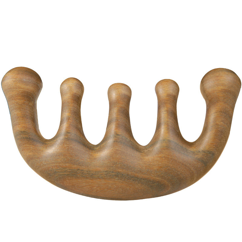 原森太梳子女家用檀木五齿按摩梳便携梳头皮梳子女专用送礼自用