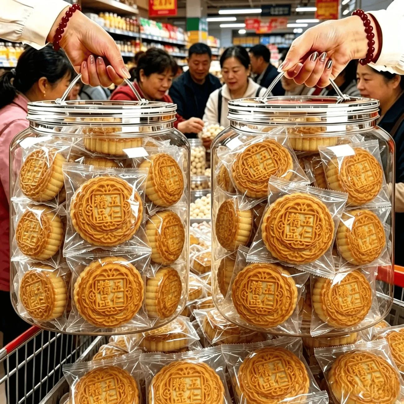 广式老式手工五仁大月饼2斤