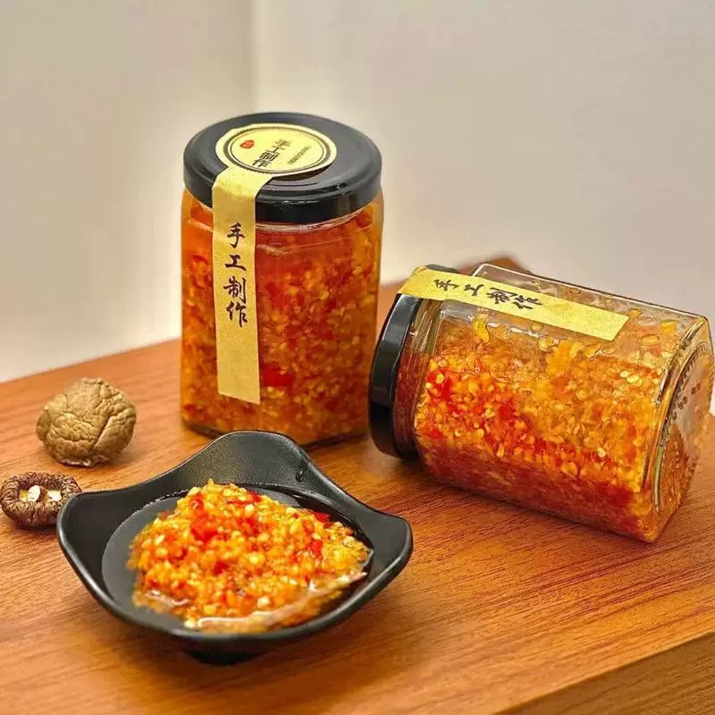 手工蒜蓉辣椒酱调味酱剁椒猪脚饭广东肠粉潮汕下饭菜拌饭蒜香大蒜