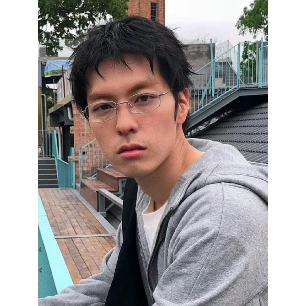 日系复古窄框眼镜男款痞帅个性小框防蓝光变色配近视眼镜架女小脸图片