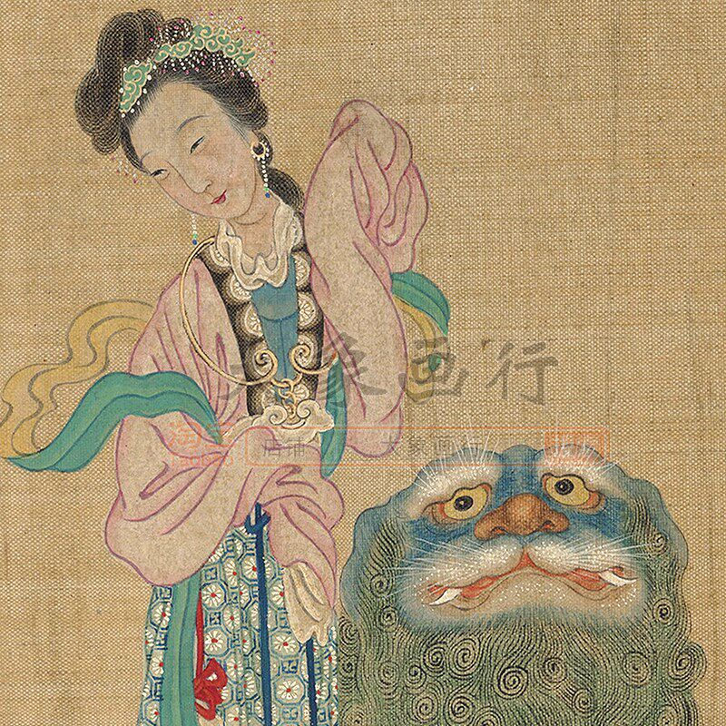 佚名女仙图册古代神仙人物画小品微喷临摹范本中式装饰画国画摆台