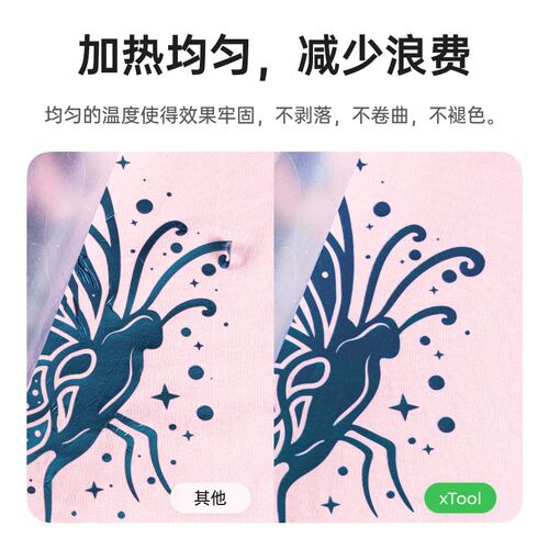 xTool H1 烫画机小型热转印热压机家用商用一键烫印T恤衣服帽子DI