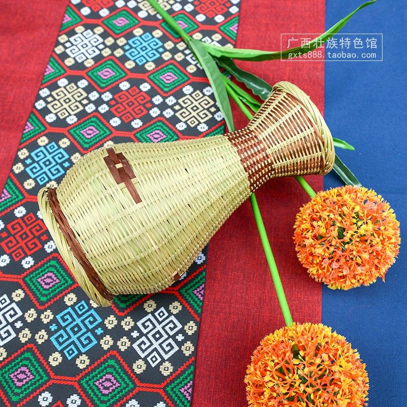 广西特色民间工艺品 手工编织竹篮花瓶 家居客厅饰品桌面插花花篮